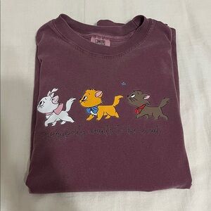 Aristocrats Disney T-Shirt Plum Worn Once